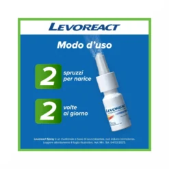 Levoreact Spray Nasale Antistaminico per Allergia Riniti Allergiche e Naso che Cola