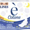Lines è Cotone 9 Assorbenti Notte con Ali