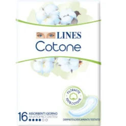 Lines Cotone 16 Assorbenti Sottili Giorno Anatomici Distesi