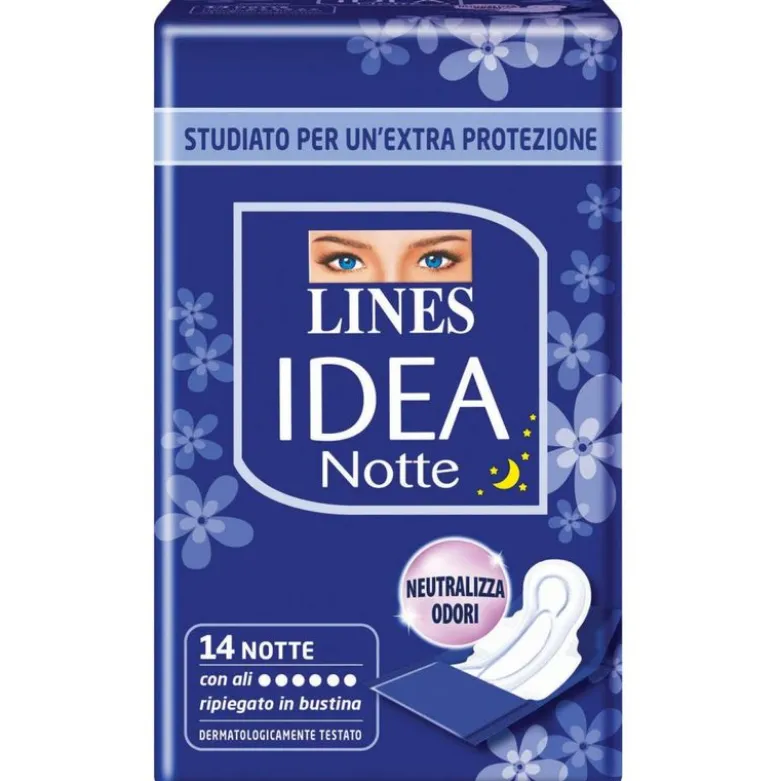Lines Idea Notte Assorbenti anatomici con ali 14 pezzi