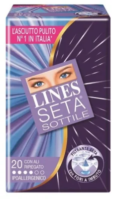 Lines Seta Sottile 20 Assorbenti con Ali