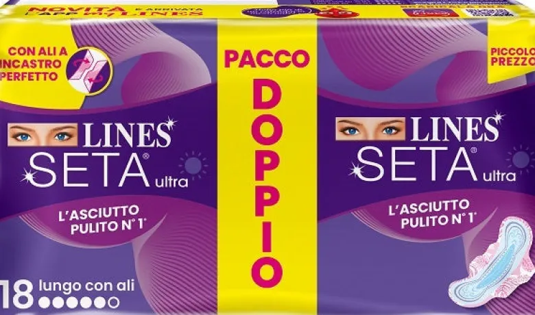 Lines Seta Ultra Assorbenti Lungo 18 Pezzi