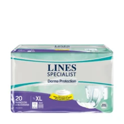Lines Specialist Derma Protection Taglia XL Maxi Assorbimento 20 Pannolini A Mutandina Unisex