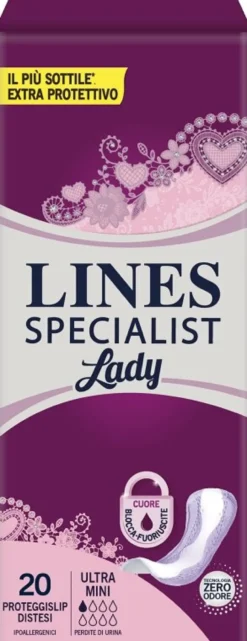 Lines Specialist Lady Assorbenti Incontinenza Ultra Mini 20 Pezzi