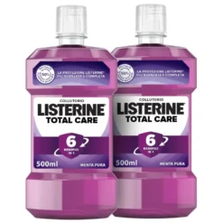 Listerine Total Care collutorio gusto menta pura 2x500ml