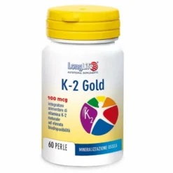 Longlife K-2 Gold 60 Perle - Vitamina K2 Alta Qualità