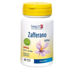 Longlife Zafferano 90mg utile alla funzione digestiva e normale tono dell'umore 60 capsule