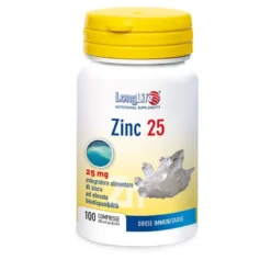 Longlife Zinc 25mg per le difese immunitarie 100 compresse divisibili