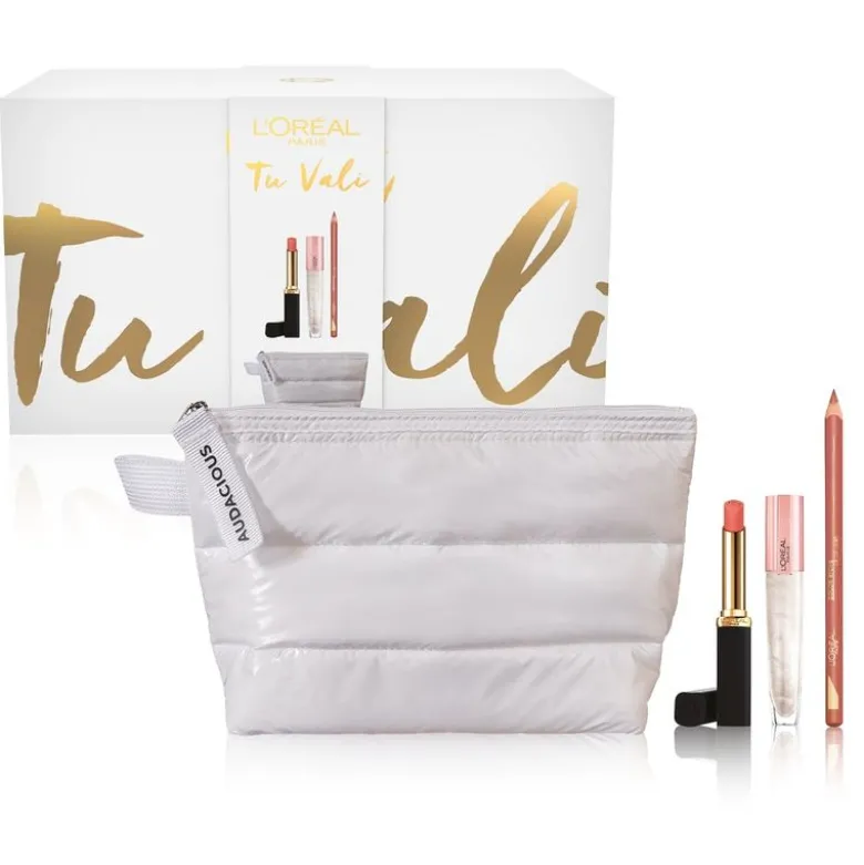 L'Oréal Paris Self Confidence Box Rossetto+Gloss Volumizzante+Matita Labbra+Soffice Beauty Piumino