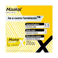 Maalox 400+400 Mg Contro Acidità di Stomaco Occasionale 40 cpr