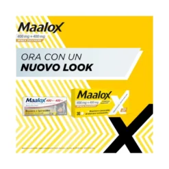 Maalox 400+400 Mg Contro Acidità di Stomaco Occasionale Senza Zucchero 30 cpr