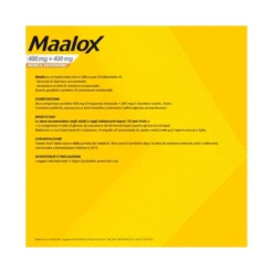 Maalox 400+400 Mg Contro Acidità di Stomaco Occasionale Senza Zucchero 30 cpr
