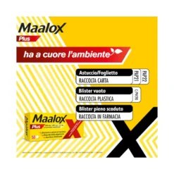 Maalox Plus Azione Rapida Contro Bruciore e Acidità di Stomaco 50 cpr