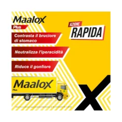 Maalox Plus Azione Rapida Contro Bruciore e Acidità di Stomaco 30 cpr