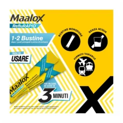 Maalox Reflurapid Blocca il Reflusso Neutralizza il Bruciore da Iperacidità 20 Bustine