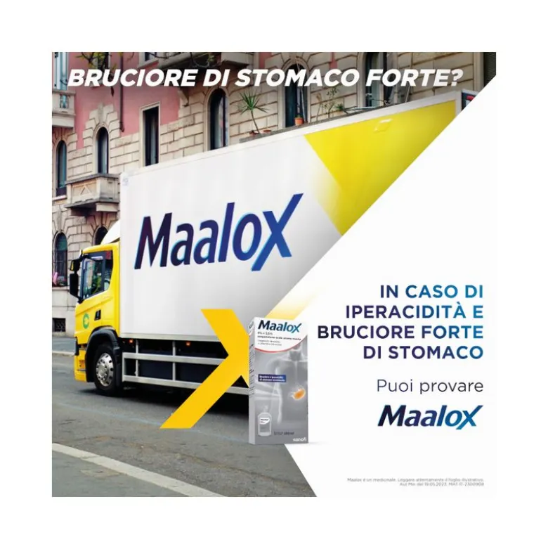 Maalox 400+400 Sospensione Orale Contro Acidità di Stomaco Occasionale 250 ml
