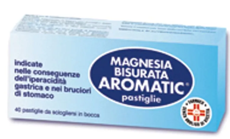 Magnesia Bisurata Aromatic antiacido antiulcera 80 Pastiglie