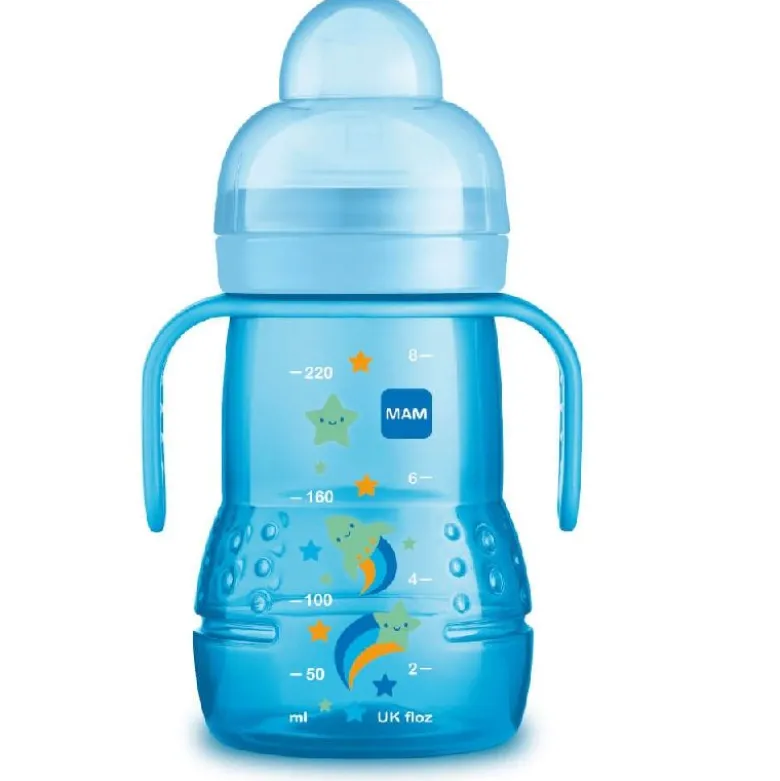 Mam Trainer biberon e tazza colore azzurro 4+ mesi 220ml