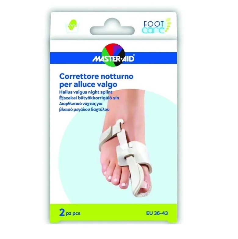 Master Aid Foot Care correttore notturno per alluce valgo misura 36-43 2 pezzi