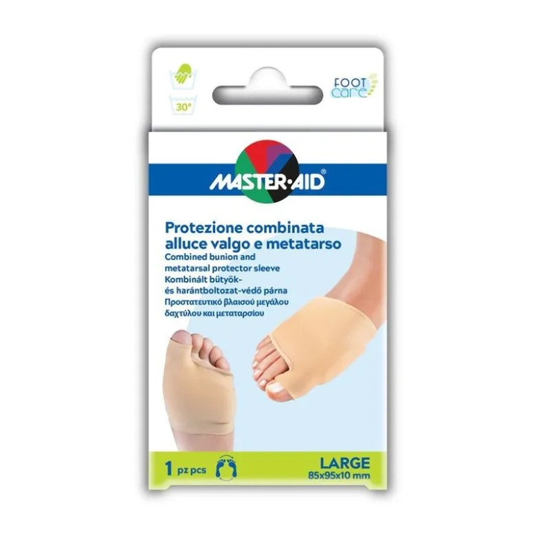 Master-Aid Foot Care Protezione Combinata Alluce Valgo e Metatarso 1 pezzo large