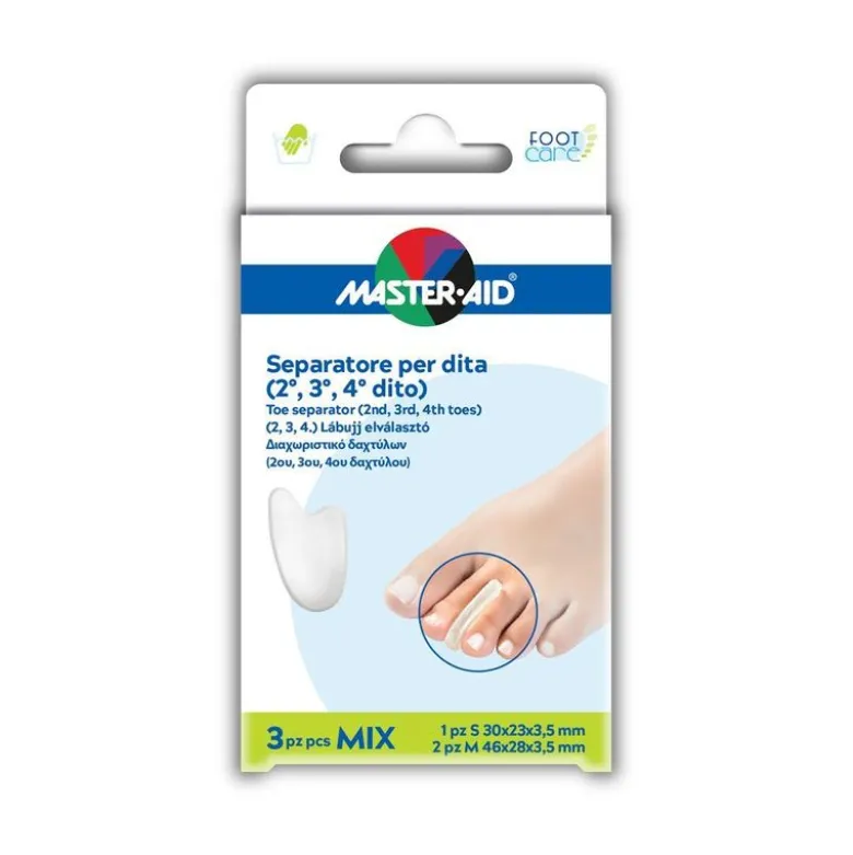Master-Aid Foot Care Separatore per Dita gel 3 pezzi misti