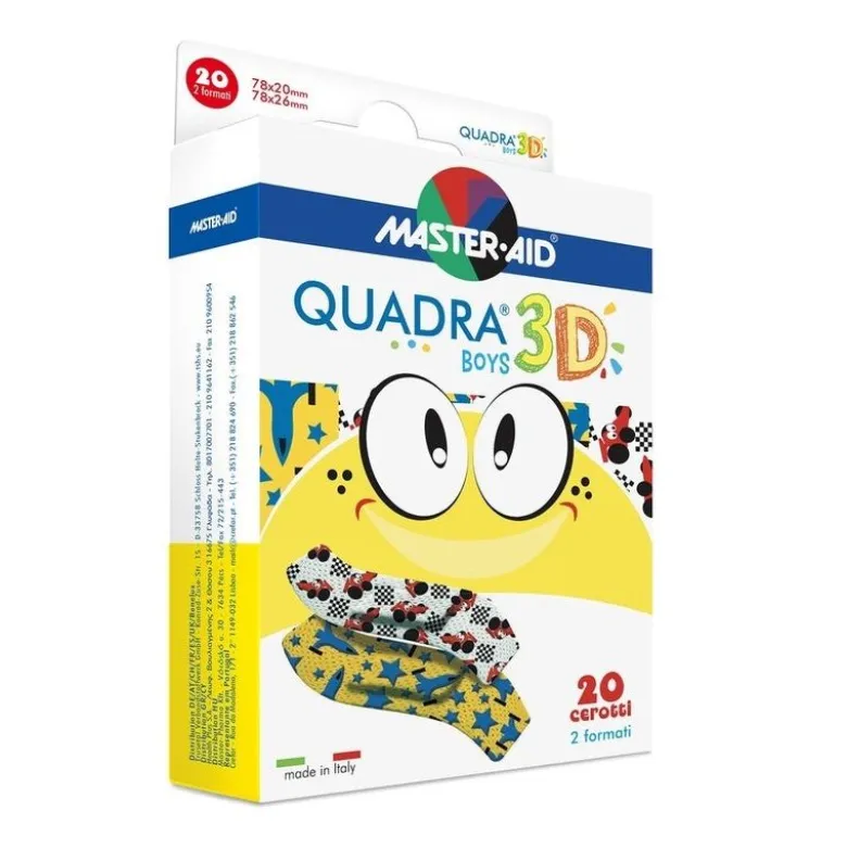 Master-Aid Quadra 3D Boys 20 cerotti assortiti