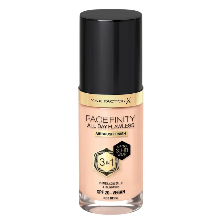Max Factor Fondotinta Facefinity All Day Flawless 3In1 N55 Beige 30ml
