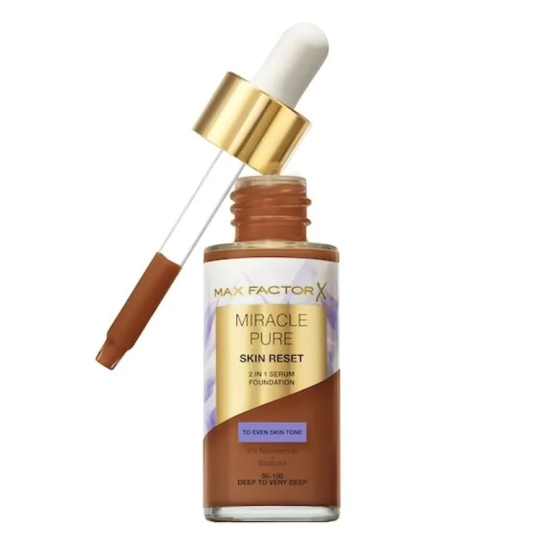 Max Factor Fondotinta Miracle Pure Skin Reset 2 in 1 Siero 30ml - Deep To Very Deep