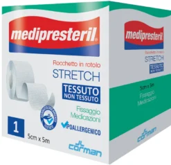 Medipresteril Rocchetto Rotolo Stretch Tessuto Non Tessuto 5 cm x 500 cm