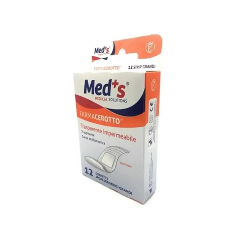 Meds Farmacerotto Strips Ipoallergenico Grande 12 Pezzi