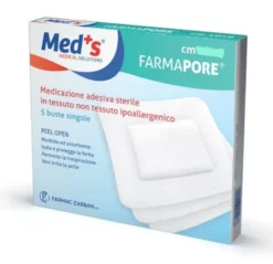 Med's Medicazione adesiva sterile in tessuto non tessuto ipoallergenicocm10x15