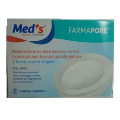 Med's Medicazione oculare adesiva sterile in tessuto non tessuto ipoallergenico