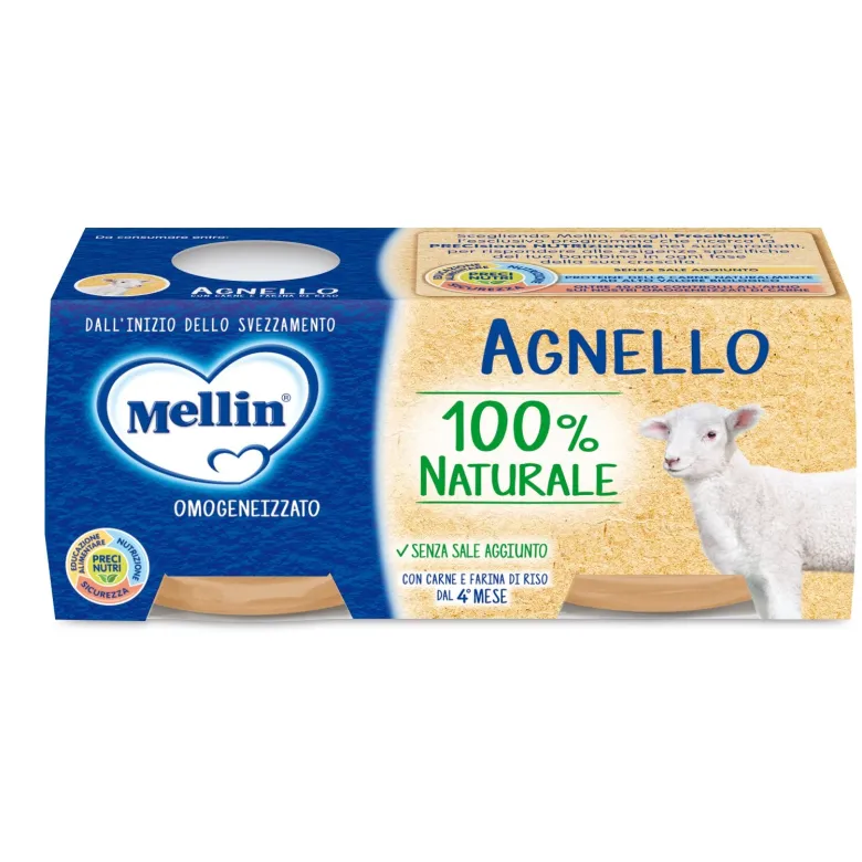 Mellin Omogeneizzato Agnello 4mesi+ 2x80g