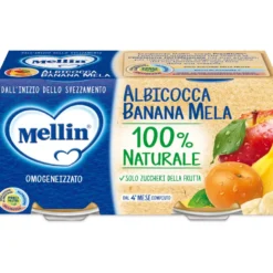 Mellin Omogeneizzato Albicocca Banana Mela 2x100g