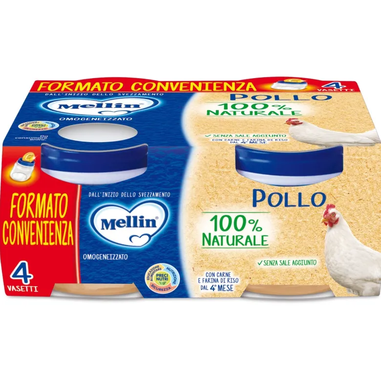 Mellin Omogeneizzato Pollo formato convenienza 4x80g