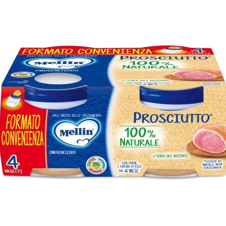 Mellin Omogeneizzato Prosciutto 80g x 4 vasetti