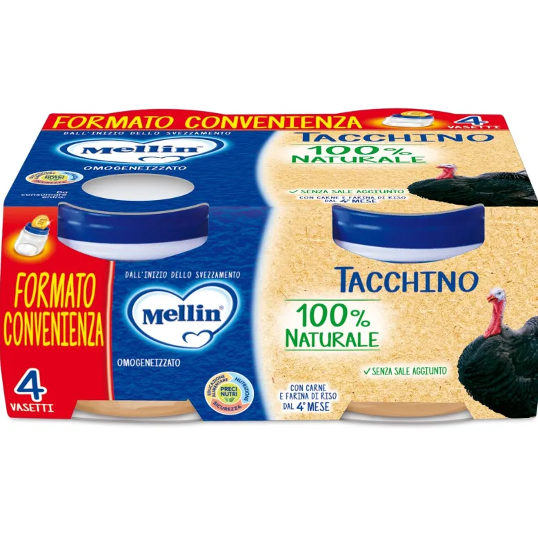 Mellin Omogeneizzato Tacchino 80g x 4 vasetti