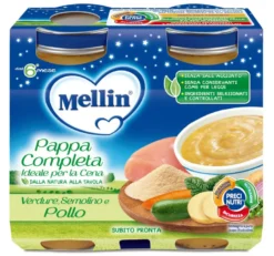 Mellin Pappa Completa 6mesi+ gusto verdure semolino e pollo 2x200g