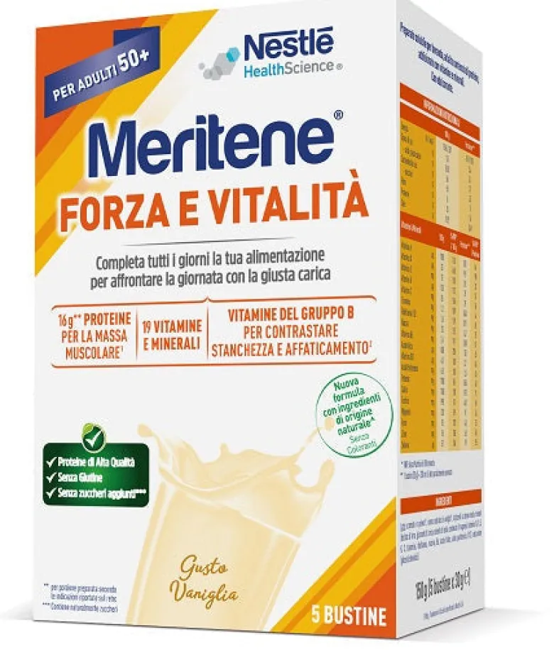 Meritene Forza e Vitalità Gusto Vaniglia 5x30g