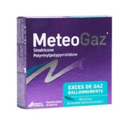 Meteogaz Polvere previene l'accumulo di gas e il gonfiore 20 stick