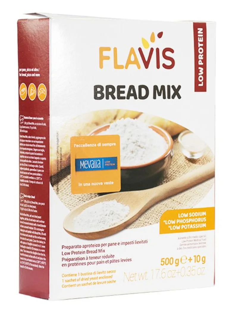 Mevalia Flavis Bread Mix preparato aproteico per pane e impasti lievitati 500g