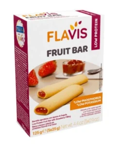 Mevalia Flavis Fruit Bar Barretta Aproteica con ripieno di fragola 125g