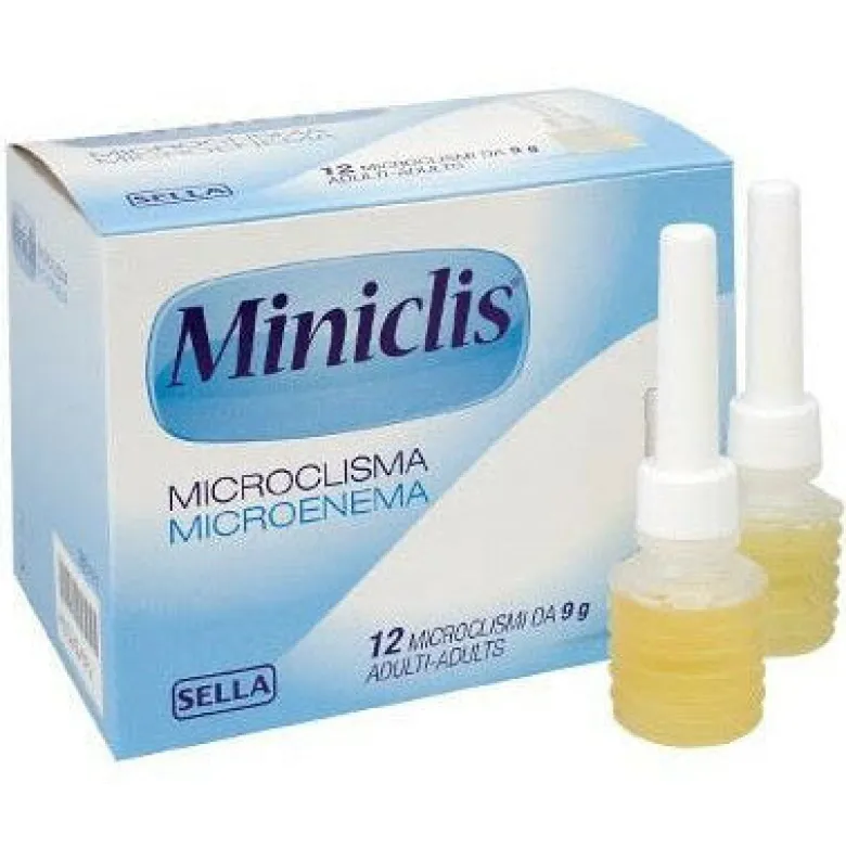 Miniclis Adulti 12 Microclismi 9g - Sollievo Intestinale Rapido