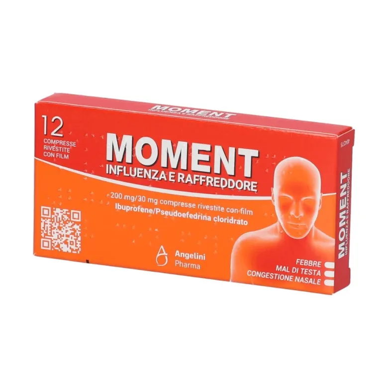 Moment Influenza e Raffreddore 12 Compresse 200mg + 30mg