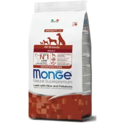 Monge Agnello Riso E Patate Cibo Secco Per Cani Adulti Sacco 2,5 Kg