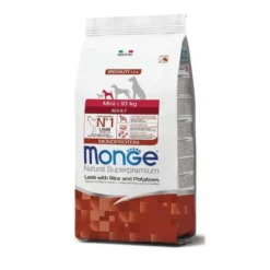 Monge Agnello Riso E Patate Cibo Secco Per Cani Adulti Taglia Piccola Sacco 7,5Kg