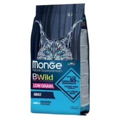 Monge B Wild Adult con Acciughe Cibo Secco Per Gatti Adulti Sacco 1,5 Kg