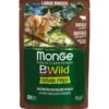 Monge B Wild Grain Free Bufalo Con Ortaggi Cibo Umido Per Gatti Adulti E Cuccioli Taglia Grande 85g