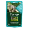 Monge B Wild Grain Free Merluzzo Gamberetti E Ortaggi Cibo Umido Per Gatti Adulti 85g