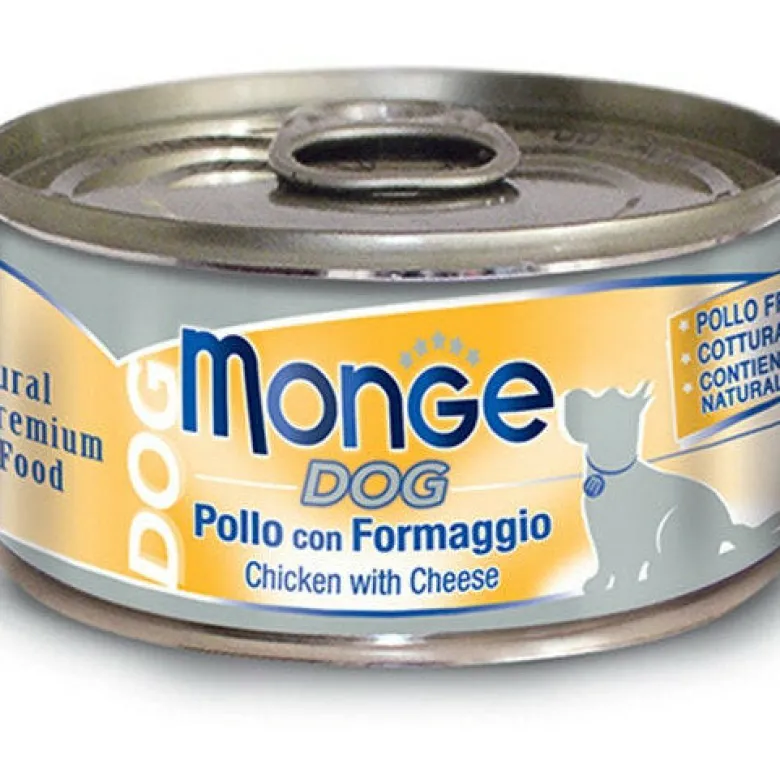 Monge Dog Pollo Con Formaggio Cibo Umido Cani Adulti 95g